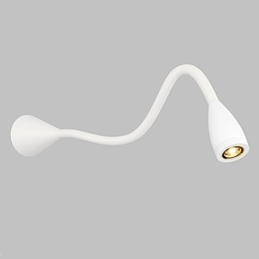 Modern Matt White LED Wall Sconce 3D model image 1 