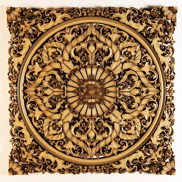 Lotus Mandala Ornament - 260x260 cm 3D model image 1 