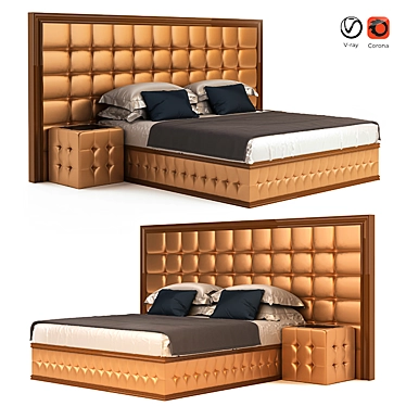 Elegant Dream Bed 3D model image 1 