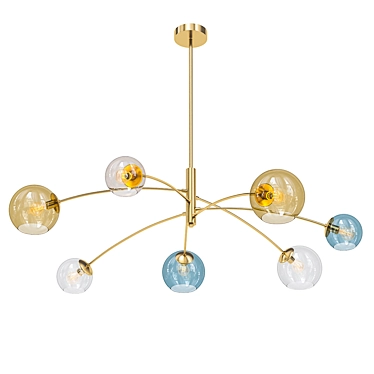 Elegant Alondra Pendant Chandelier 3D model image 1 