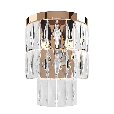 Newport Gold Crystal Wall Sconce 3D model image 1 