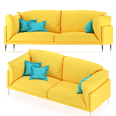 Butterfly Sofa: Danish-Japanese Comfort 3D model image 1 