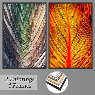 Modern Wall Art Set with Multiple Frames 3D model image 1 