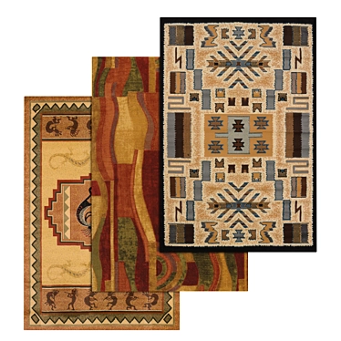 High-Quality Carpet Set with Versatile Textures 3D model image 1 