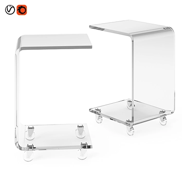 Sleek C-Table: Perfect for Small Spaces 3D model image 1 