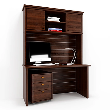 Modern Home Office Desk 3D model image 1 