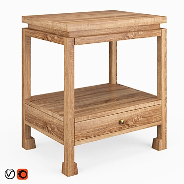 Title: Elegant Reese Side Table 3D model image 1 