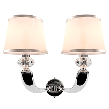 Newport Light: Elegant Crystal Wall Sconce 3D model image 1 