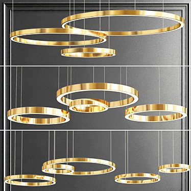 Modern Ring Chandelier Collection 3D model image 1 