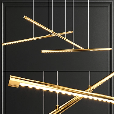 Elegant Glenna Chandelier 3D model image 1 