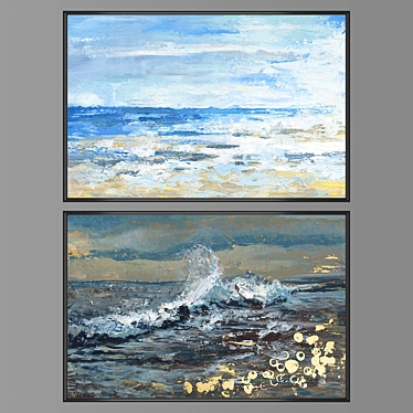 Dual Painting Collection with Frame Options 3D model image 1 