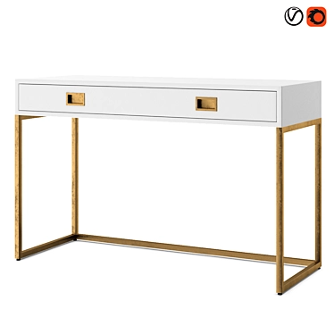 Elegant Avalon Desk: Restored Sophistication 3D model image 1 