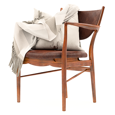 Finn Juhl Midcentury Dining Chair 3D model image 1 
