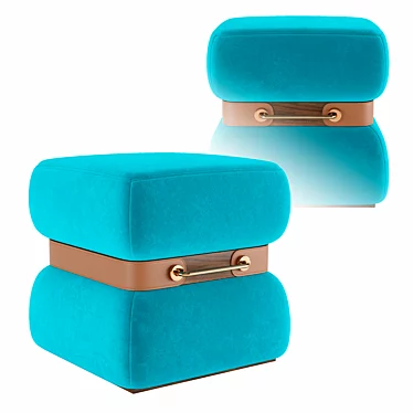 Retro Ray Stool: Sleek and Stylish Leather Seating 3D model image 1 