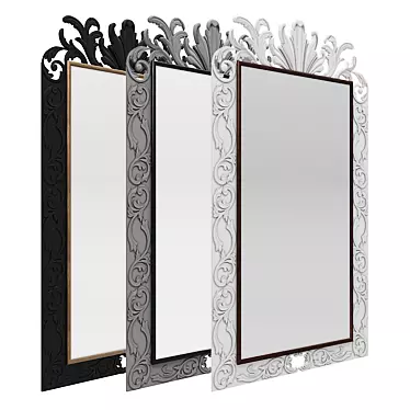 Patterned Mirror: Modern Designs to Elevate Your Space 3D model image 1 