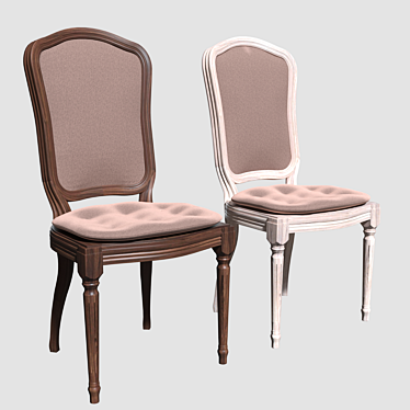 Classic Comfort: Stylish Chair with Textures & Materials 3D model image 1 