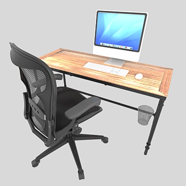 Multi-Function PC Desk Set 3D model image 1 