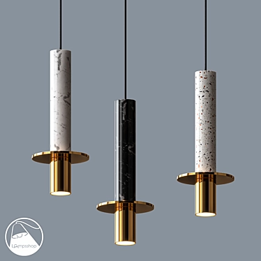 Screw Pendant Light: Ø12cm, 30cm Height 3D model image 1 