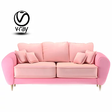 Pink Dream Sofa Set 3D model image 1 