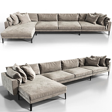 Living Divani Floyd-Hi 2 System 01  Elegant Modular Sofa 3D model image 1 