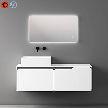 Solido Modern Bathroom Cabinet 3D model image 1 