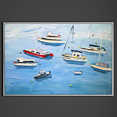 Vibrant Oil Paint on Canvas 3D model image 1 