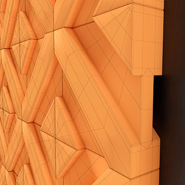 Modern Concrete Tile Wall Decor 3D model image 1 