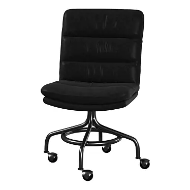 Premium Leather Desk Chair 3D model image 1 