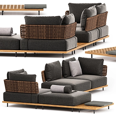Minotti Quadrado Outdoor Sofa Set2 | Stylish Design, Premium Quality 3D model image 1 