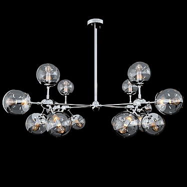 Modern Chrome Pendant Lamp: Richard FR5596PL-16CH 3D model image 1 