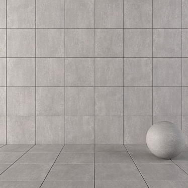 Praga Fume Concrete Wall Tiles: Modern and Versatile 3D model image 1 