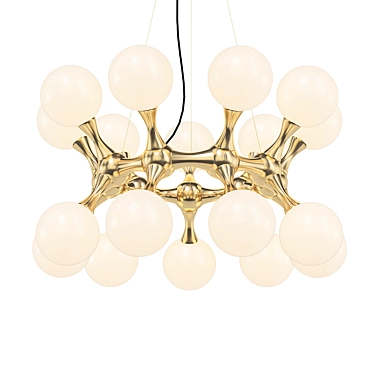 Stunning Moondrop Gold Chandelier 3D model image 1 