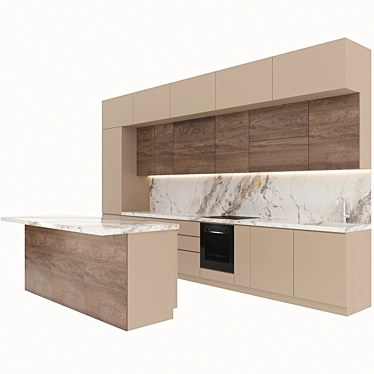 Title: Modern Kitchen with Bosch Appliances 3D model image 1 
