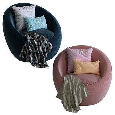 Comfy Swivel Lounge Chair 3D model image 1 