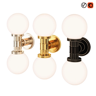 Title: Luxury Davenport Sconce Lamp 3D model image 1 