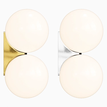 Brass Architectural Double Sconce: Michael Anastassiades 3D model image 1 