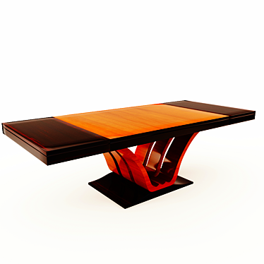 Rare French Art Deco Dining Table 3D model image 1 