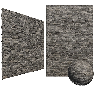 Grey Stone Wall Brick: 6K Tileable Textures 3D model image 1 