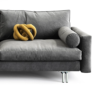 Modern Interface Sofa in Blues 3D model image 1 