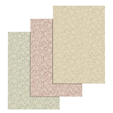 Premium Carpets Set: 3 High-Quality Variants 3D model image 1 