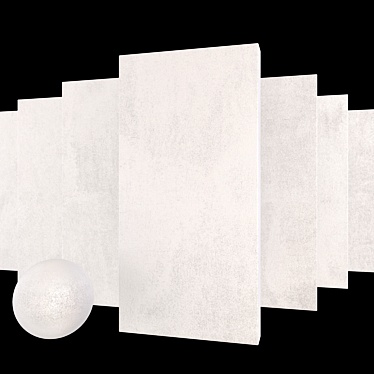 Savoy White Concrete Set: High-Quality Textures 3D model image 1 