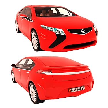 VinFast Poly Car: Sleek & Compact 3D model image 1 