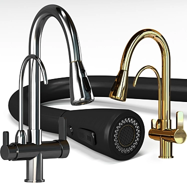 Vidric Deck: Stylish Filtered Faucet 3D model image 1 