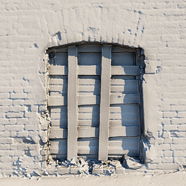 Scanned Building Facade Window - 2 Variations 3D model image 1 