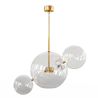 Elegant Blush Pendant Light 3D model image 1 