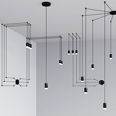 Industrial Glow Pendant: LOFT WEB Collection 3D model image 1 