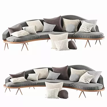 Modern Architectural Suit Sofa 3D model image 1 