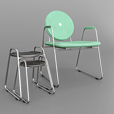 Modern 3D Chair for Vray & Corona 3D model image 1 