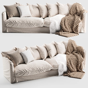 Luxurious Singita Sofa 2: Unrivalled Comfort 3D model image 1 