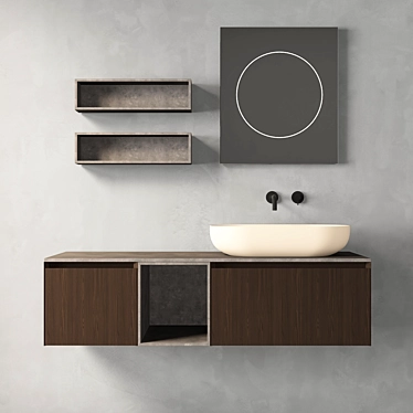 Modern Chic Bathroom Cabinet | No. 088 3D model image 1 